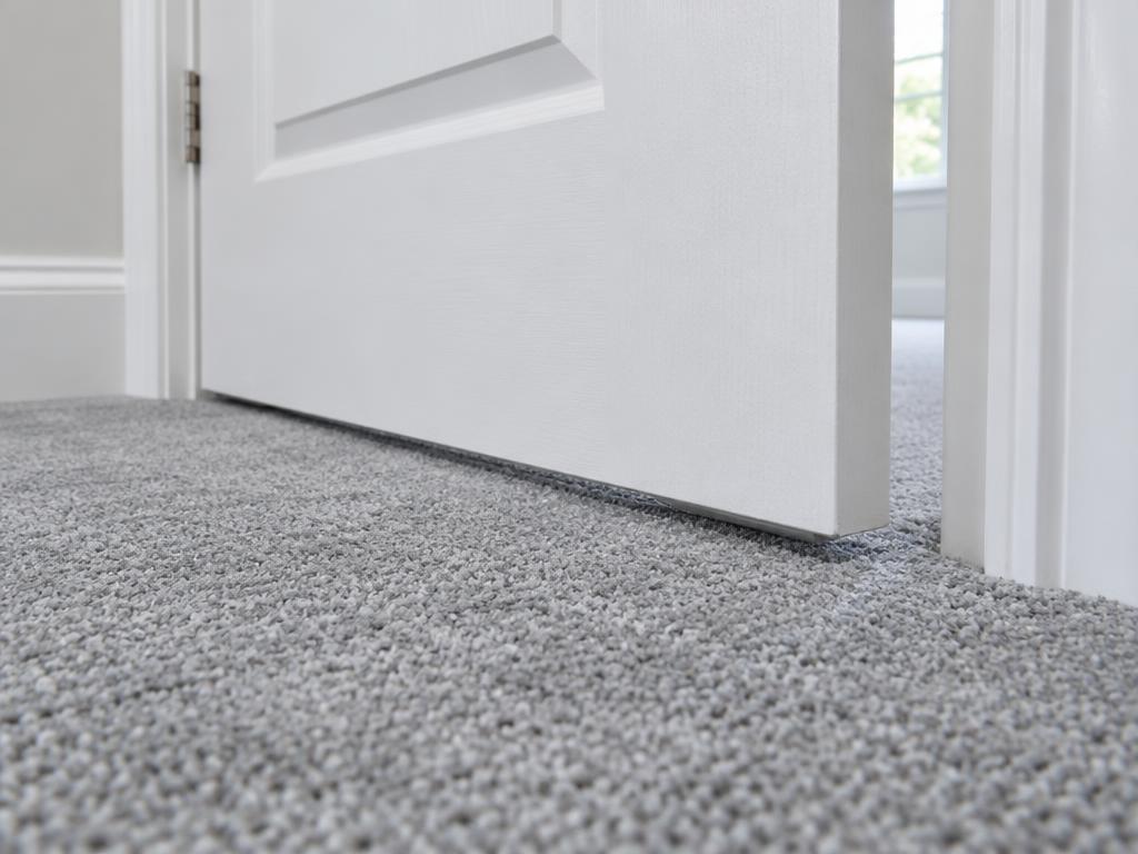 Illustration of door clearance above carpet