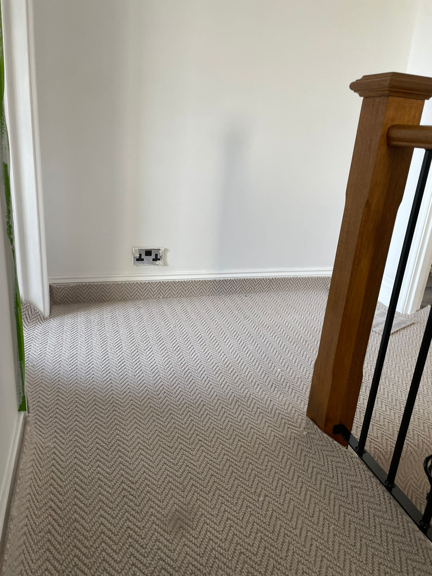 Herringbone to carpet threshold